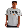 ELLESSE Columbia Tee Grey Marl Stylish Men's Crew Neck T-Shirt with Logo