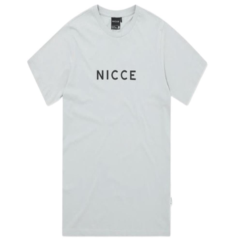 NICCE Compact Tee Oyster Grey Mens Short Sleeve Casual Crew Neck T-Shirt