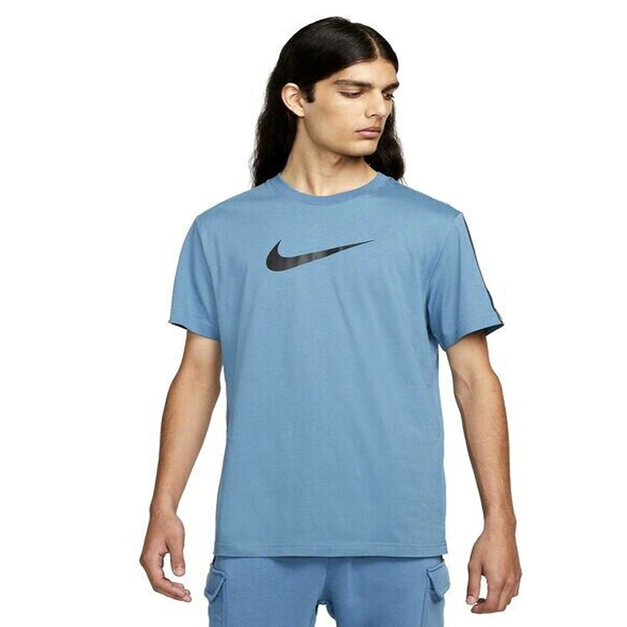 NIKE REPEAT TAPE TEE TEAL BLUE MRGOUTLETS