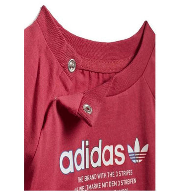 ADIDAS Baby Tee Deep Pink Trendy Short Sleeve Shirt for Babies, Soft Fabric