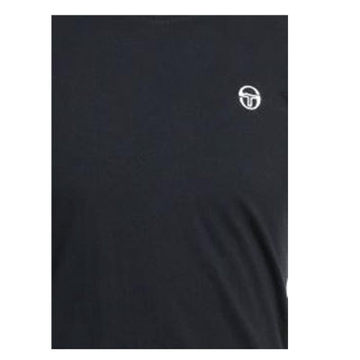 Sergio Tacchini mens tee black/white casual crew neck t-shirt