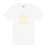 Adidas men's trefoil tee white/orange casual short sleeve shirt