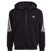 Adidas 3 STRIPE FULL ZIP HOOD BLACK