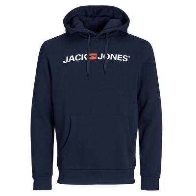 JACK & JONES Navy Blazer Hoodie - Men's Casual Logo Sweatshirt Pullover