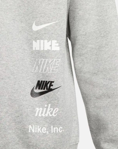 NIKE STACK LOGO CREW SUIT GREY