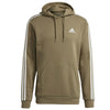 ADIDAS 3 STRIPE FLEECE OH HOODIE GREEN