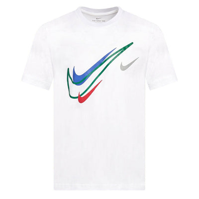 NIKE MULTI SWOOSH LOGO TEE WHITE