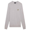 LYLE & SCOTT Men's Crew Jumper L Grey Marl Knit Sweater Classic Pullover Top