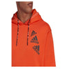 ADIDAS Men's Hoodie Orange Comfortable Casual Sportswear Sweatshirt