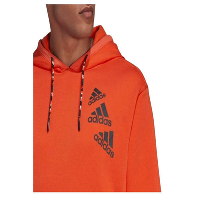 ADIDAS Men's Hoodie Orange Comfortable Casual Sportswear Sweatshirt