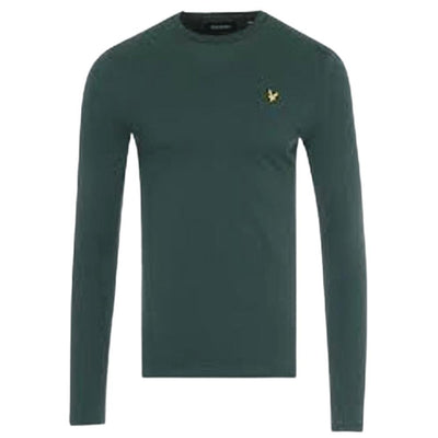 LYLE & SCOTT Men's Merino Crew Jumper Green Wool Knit Sweater Pullover