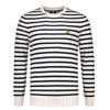 Lyle & Scott Breton Stripe Jumper White Navy Men's Classic Knitwear