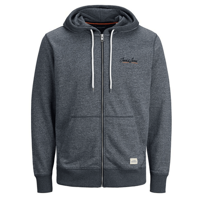 Jack&Jones Mens   BLACK MELANGE OH HOODIE