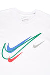 NIKE MULTI SWOOSH LOGO TEE WHITE