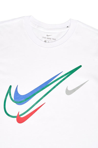 NIKE MULTI SWOOSH LOGO TEE WHITE