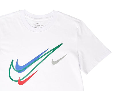NIKE MULTI SWOOSH LOGO TEE WHITE