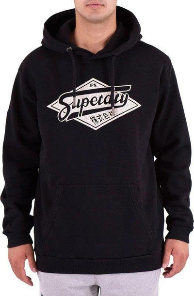 Superdry Boho Graphic Mens Overhead Hoodie Black Casual Hoodie - MRGOUTLETS