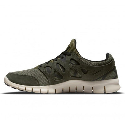 Nike Trainers Free Run 2 Sequoia Trainers Unisex Olive Lace Up Sneakers