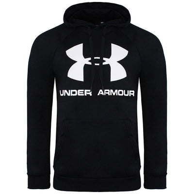Under Armour Hoodie Mens Black Gym Pullover UA Rival Hoodie Sweat Top