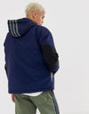 Adidas Mens Anorak Puffy Jacket Full Zip Puffer Jacket Sports Jacket Navy - MRGOUTLETS