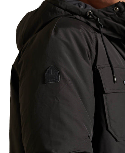 Superdry Mountain Padded Men's Parka Jacket Black Hooded Jacket - MRGOUTLETS