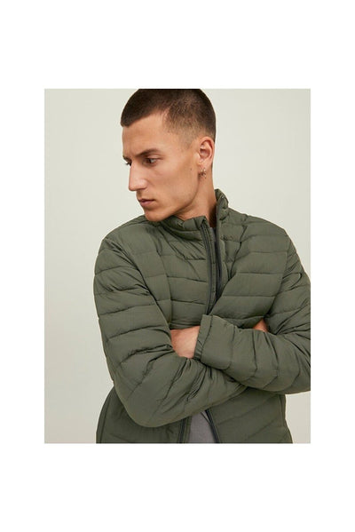 Jack & Jones Jacket Mens Full Zip Green Long Sleeve Jacket Casual Jacket - MRGOUTLETS