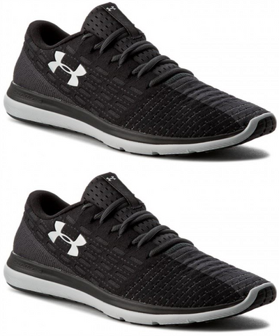 Under Armour Trainers UA Slingflex Sneakers Unisex Black Lace Up Trainers
