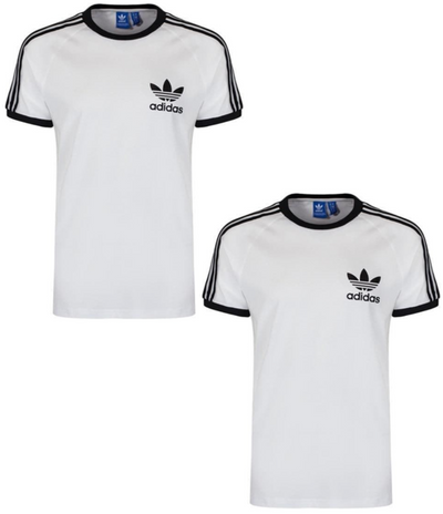 Adidas Originals T-Shirt Mens Short Sleeve Tee White Gym T Shirt - MRGOUTLETS