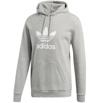 Adidas Mens Hoodie Sports Graphic Pullover Trefoil Hoodie Sweatshirt - MRGOUTLETS