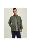 Jack & Jones Jacket Mens Full Zip Green Long Sleeve Jacket Casual Jacket - MRGOUTLETS