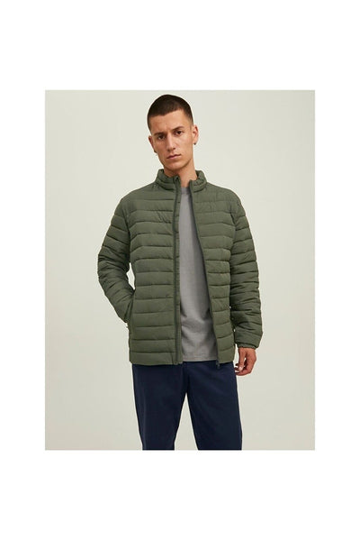 Jack & Jones Jacket Mens Full Zip Green Long Sleeve Jacket Casual Jacket - MRGOUTLETS