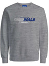 Jack Jones Crew Neck Sweat Gym Pullover Casual Jumprer Light Grey