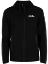 Ellesse Mens Hoodie Full Zip Tracksuit Top Ornari Black Hoody Hood Black Cotton - MRGOUTLETS