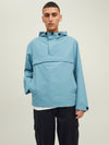 Jack Jones Mens Jacket Anorak Pullover Jacket Teal Casual Drawcord Jacket - MRGOUTLETS