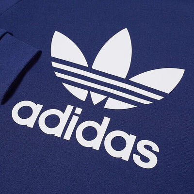 Adidas Mens Jumper Trefoil Sweatshirt Navy Pullover Gym Jumper Casual Sweat Top