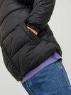 Jack & Jones Jacket Puffer Coat Mens Black Winter Coat Full Zip Jacket - MRGOUTLETS