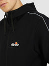 Ellesse Mens Hoodie Full Zip Tracksuit Top Ornari Black Hoody Hood Black Cotton - MRGOUTLETS