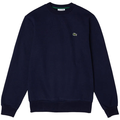 Lacoste Mens Crew Neck Sweater Navy Fleece Sweater Long Sleeve Jumper