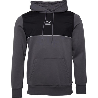 Puma Hoodie Mens CLSX Gym Running Pullover Hoody Grey Black Long Sleeve Hoodie - MRGOUTLETS