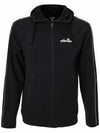 Ellesse Mens Hoodie Full Zip Tracksuit Top Ornari Black Hoody Hood Black Cotton - MRGOUTLETS