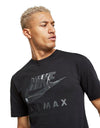 Nike Mens T Shirt Air Max NSW Jersey Cotton T-Shirt TShirt Crew Tops Black - MRGOUTLETS