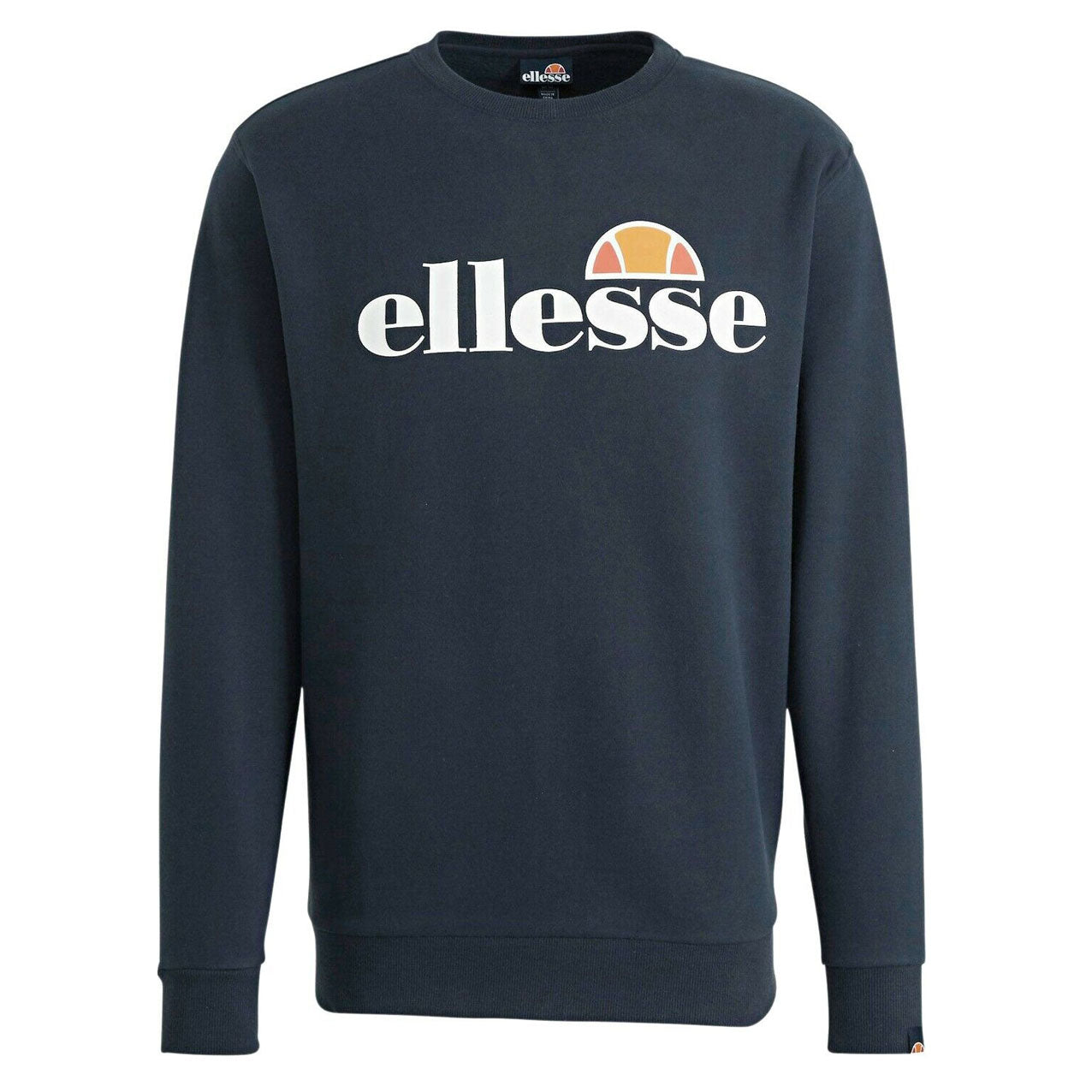Ellesse Mens Sweatshirt Succiso Fleece Crew Neck Tops Sports Gym Jumper Cotton - MRGOUTLETS