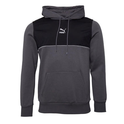 Puma Hoodie Mens CLSX Gym Running Pullover Hoody Grey Black Long Sleeve Hoodie - MRGOUTLETS