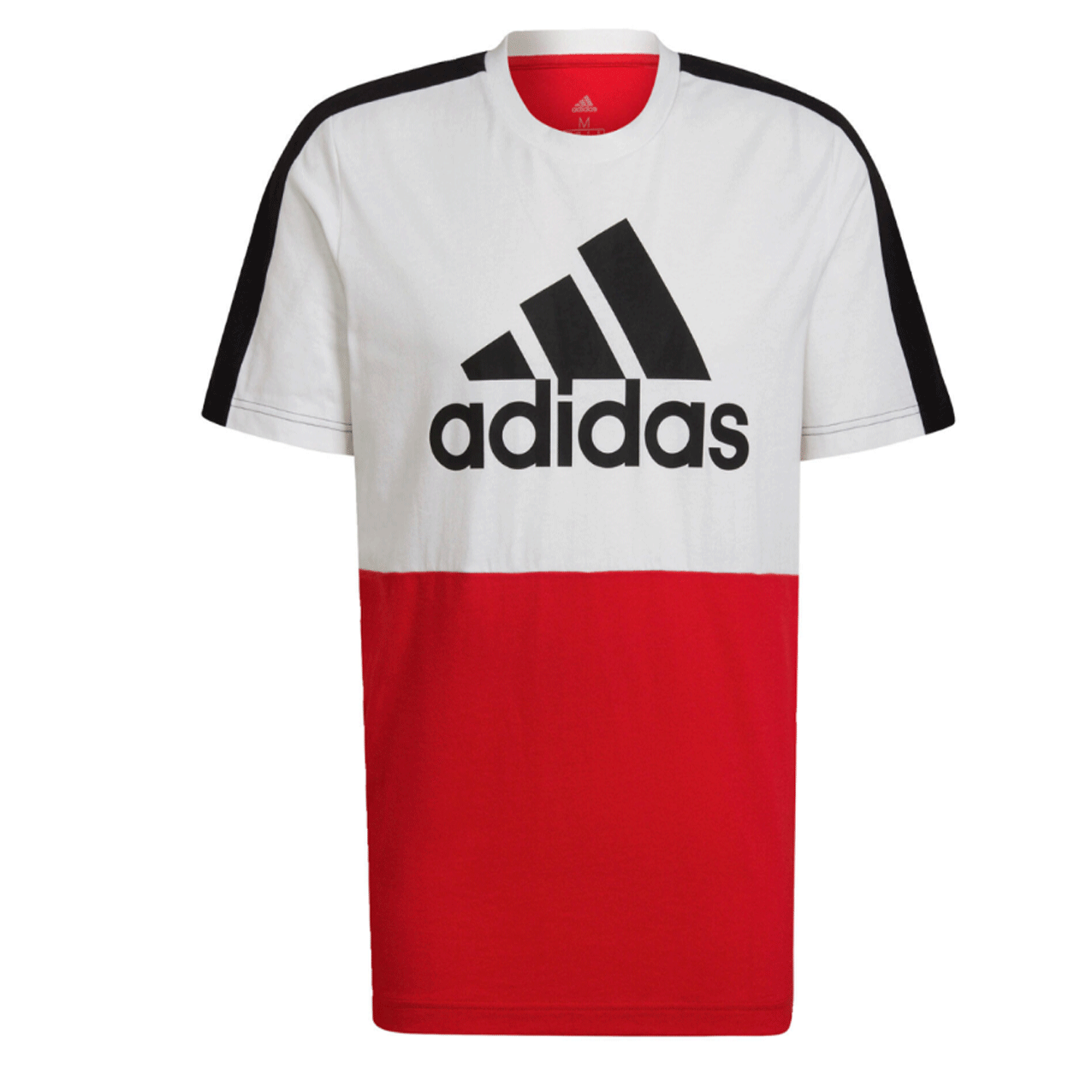 ADIDAS COLOURBLOCK JERSEY TEE WHITE/RED/BLK