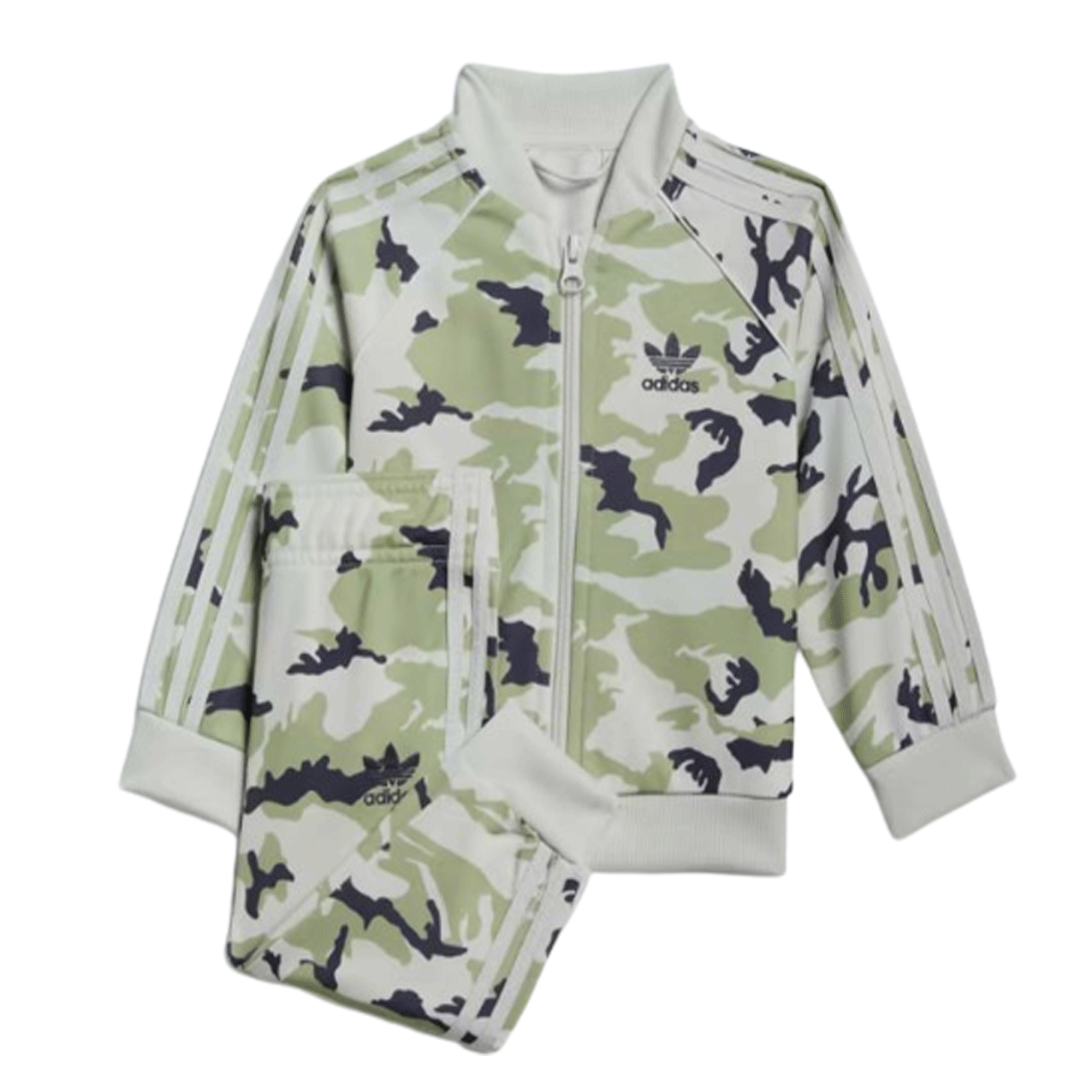 ADIDAS  KIDS ZIP SUIT GREEN CAMO