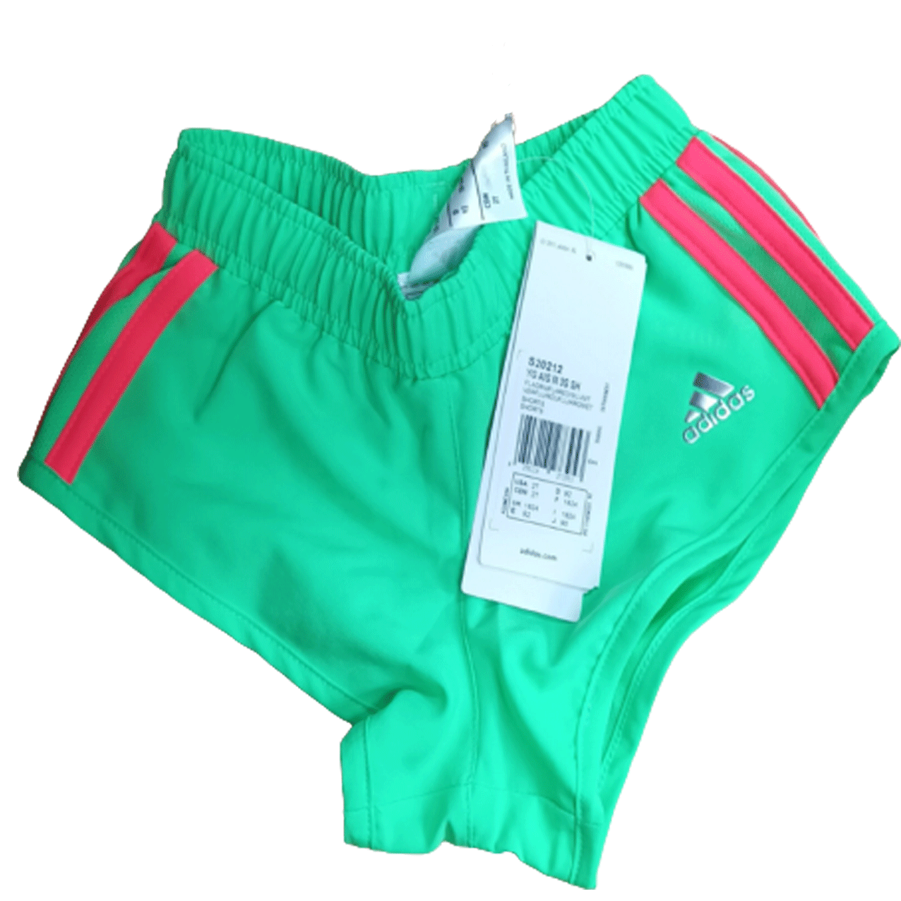 Adidas KIDS 3 STRIPE SHORT GREEN/ORANGE