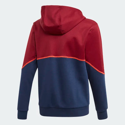 ADIDAS JUNIOR OH HOODIE BURGUNDY/NAVY