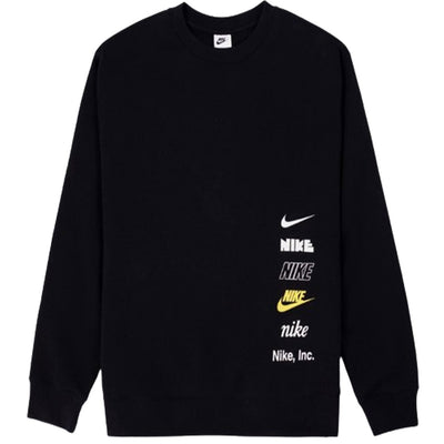 STACK LOGO CREW SUIT BLACK DX0781-010 - MRGOUTLETS